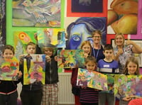 Primary school children have taken lessons to explore their identity through art.