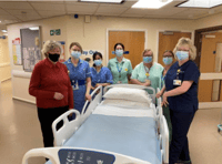 Pals group donate new hospital bed