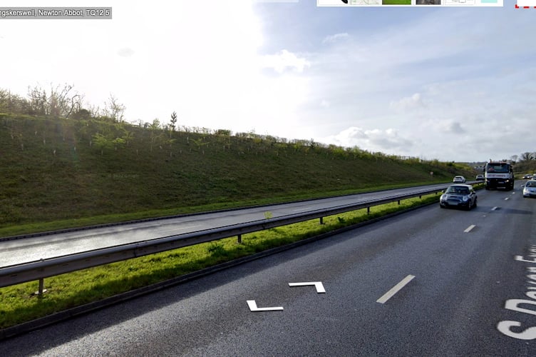 The A380 near Kingskerswell.
Picture: Google Street View