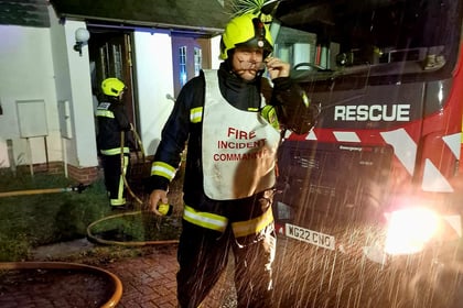 Firecrews tackle lightning strike on house