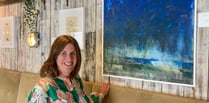 Artist Serena displays her work at Sandridge Barton