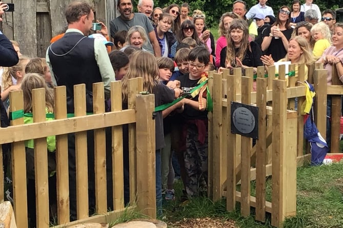 The opening of the new pond