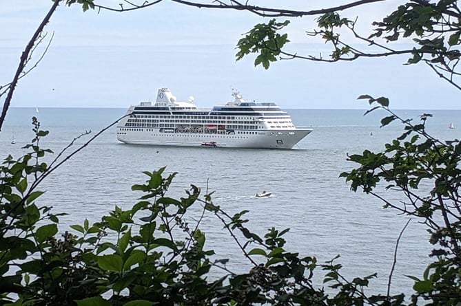 The Oceana Nautica anchored off Dartmouth