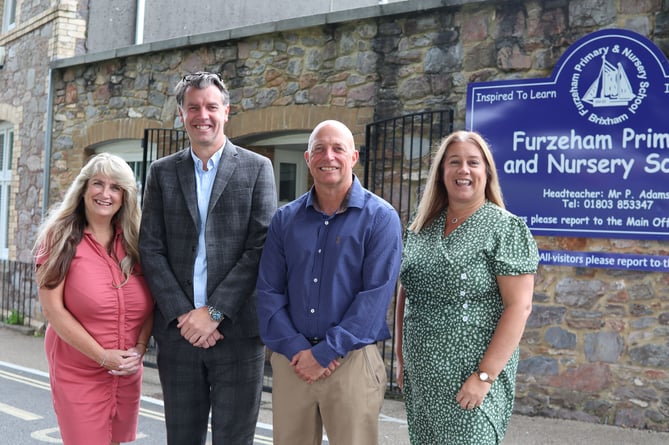 Mr. Ward with Headteacher Mr Smith, Deputy Head Mrs Thompson, and Senior Lead Mrs Hewitt