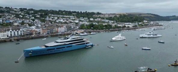 Superyachts visit Dartmouth