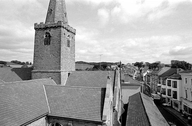 View of Kingsbridge from the Town Hall clock tower.