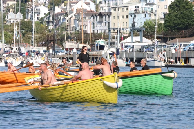 Colourful whalers racing