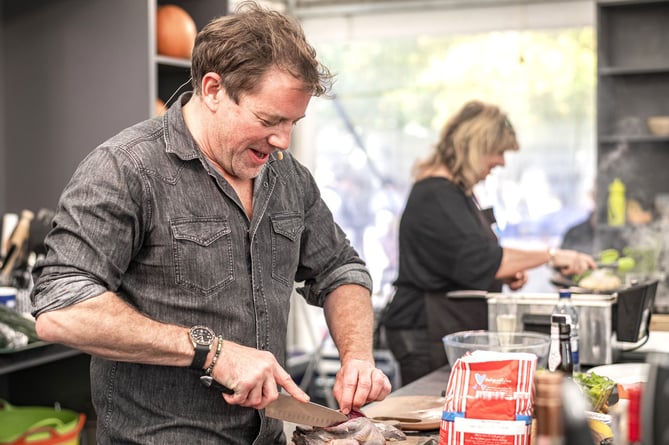 Saturday Kitchen’s Matt Tebbutt with chef and author Jane Baxter