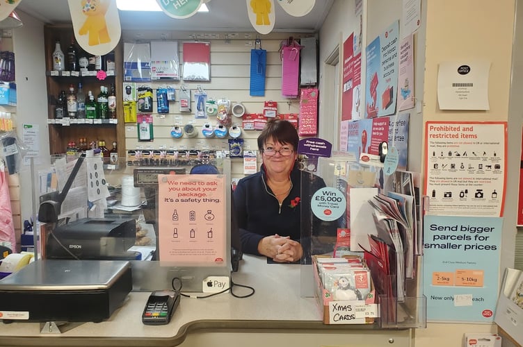 Inside Harbertonford Community Post Office & Store