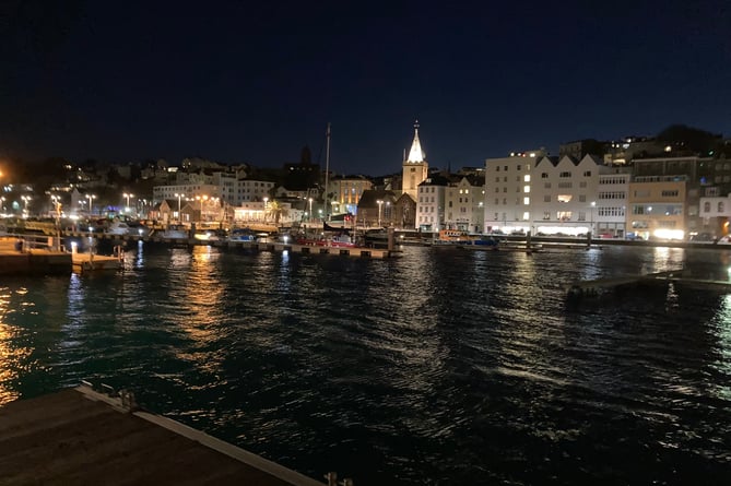 St Peter Port at night