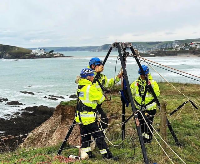 Kingsbridge and Bigbury Coastguard Rescue teams train at Bantham