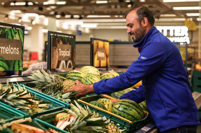 Fruit and vegetables are a favourite for Tesco shoppers in Devon.
