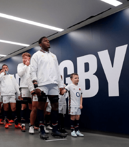 Ted with Maro Itoje 